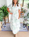 Eliza | Klasik Toile Maxi Elbise