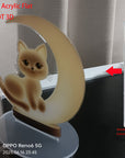 2D Bohem Tarzı Kedi Süsü, ev ve ofis dekoru için ideal hediye.