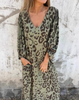 Denise™ | Kadın vurgulu leopar desen elbise