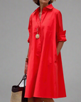 Sabine™ | Rahat stil polo elbise