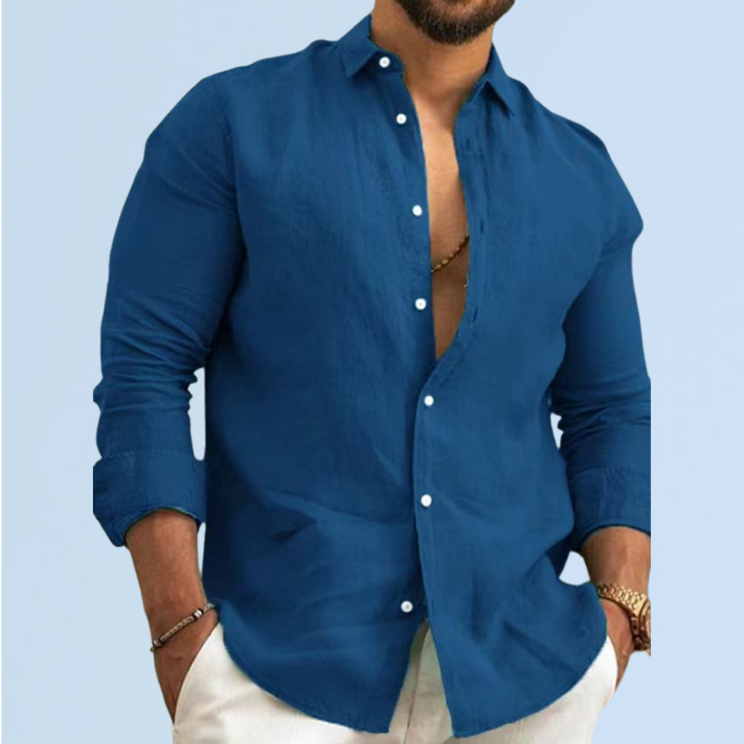 Thomas | Lightweight Cotton Summer Shirt with Italian Collar