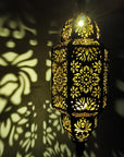 "Fas Tarzı Güneş Enerjili Asmalı Fener – Bahçe ve Patio Dekoru"