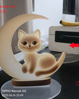 2D Bohem Tarzı Kedi Süsü, ev ve ofis dekoru için ideal hediye.