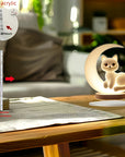 2D Bohem Tarzı Kedi Süsü, ev ve ofis dekoru için ideal hediye.