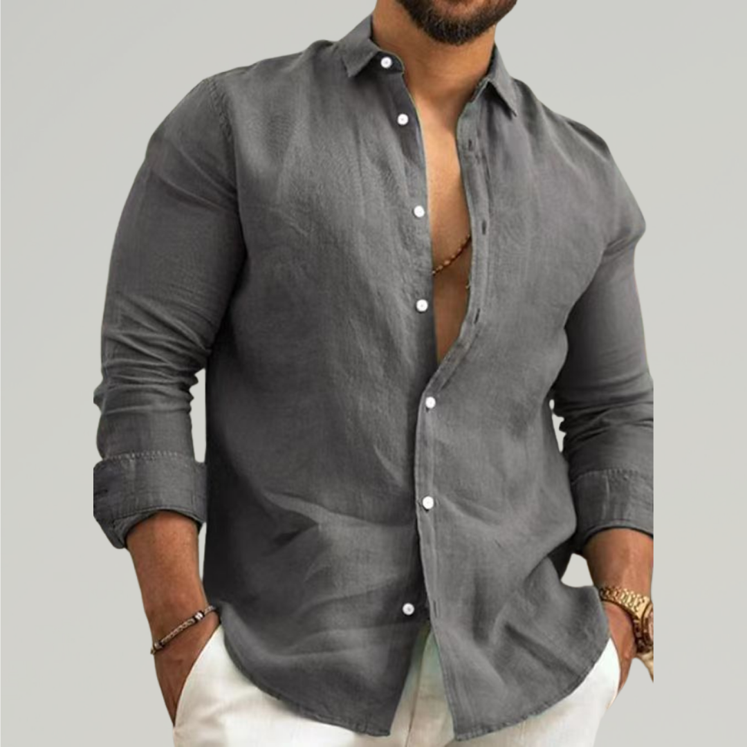 Thomas | Lightweight Cotton Summer Shirt with Italian Collar