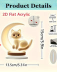 2D Bohem Tarzı Kedi Süsü, ev ve ofis dekoru için ideal hediye.