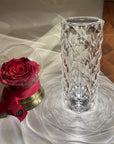 1 Adet Kristal Elmas Masa Lambası, 3 Renkli LED, USB Şarjlı, ev ve parti dekoru için ideal.
