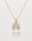 ICY Bubble Letter Initial Necklace