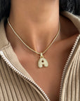 ICY Bubble Letter Initial Necklace
