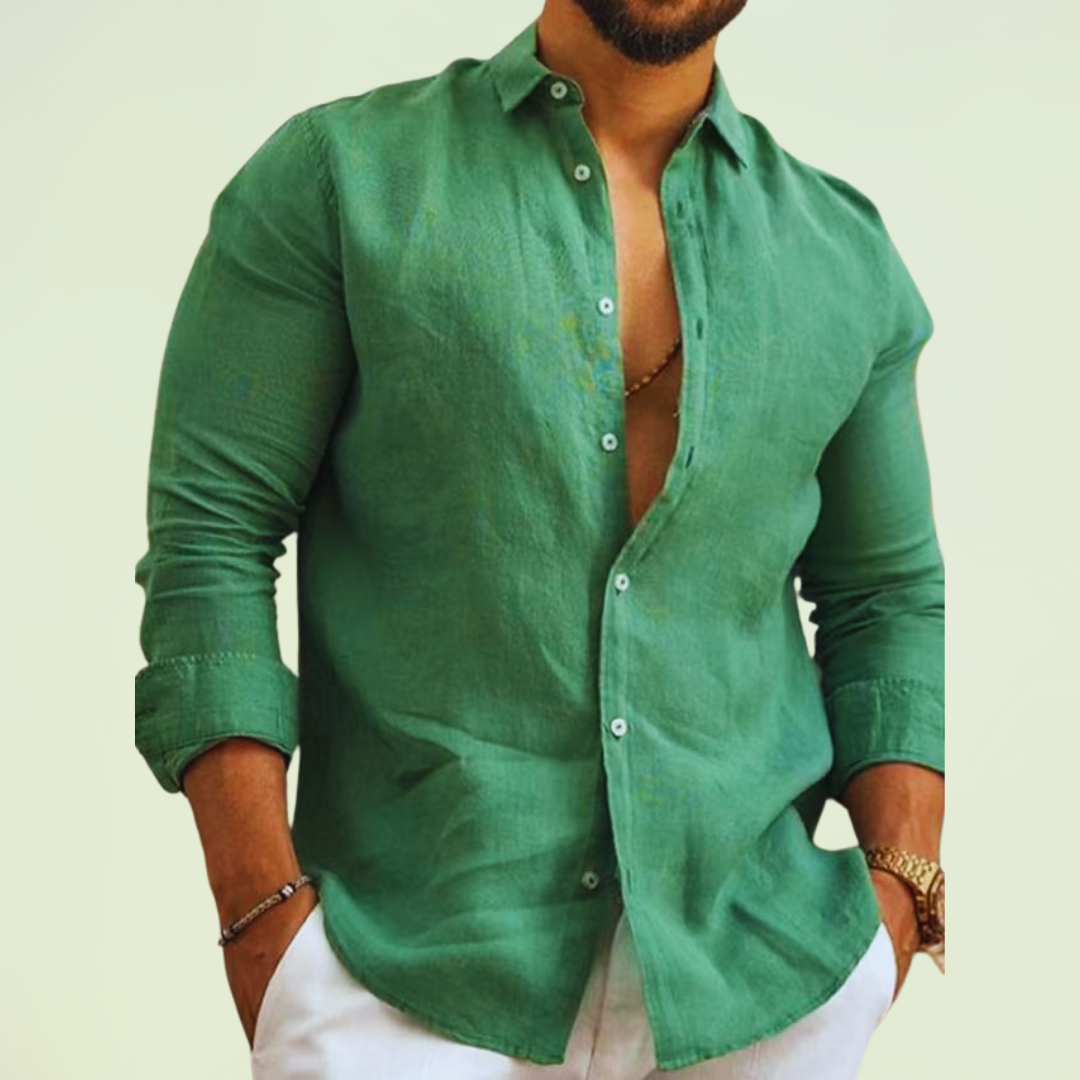 Thomas | Lightweight Cotton Summer Shirt with Italian Collar