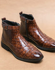 Dylan | Faux Leather Buckle Ankle Boots