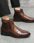 Dylan | Faux Leather Buckle Ankle Boots