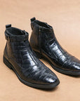 Dylan | Faux Leather Buckle Ankle Boots