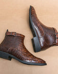 Dylan | Faux Leather Buckle Ankle Boots