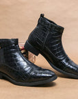 Dylan | Faux Leather Buckle Ankle Boots