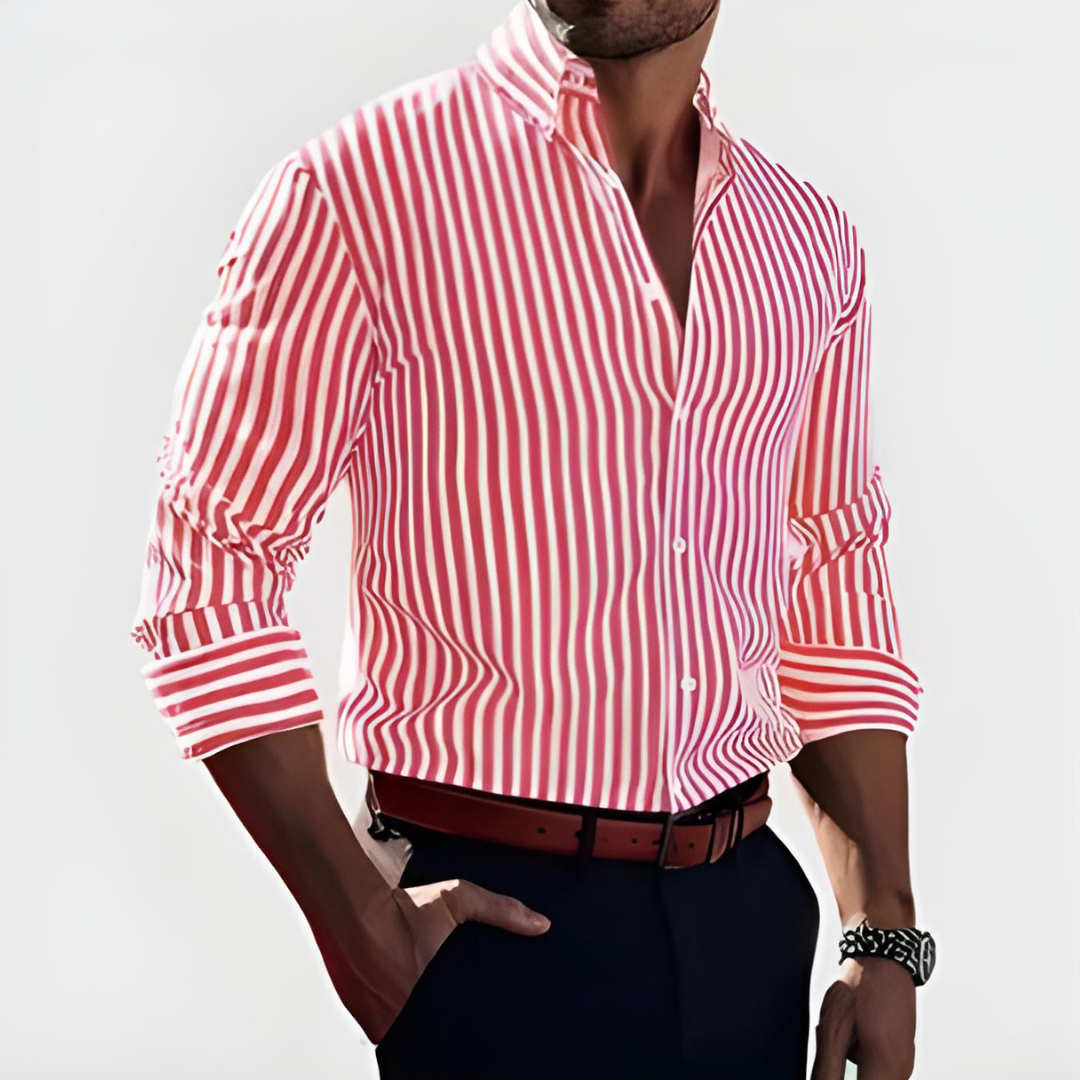 Victor™ - Stylish Striped Dress Shirt