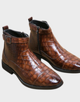 Dylan | Faux Leather Buckle Ankle Boots