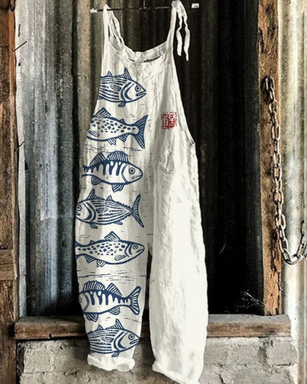 Samantha - Vintage Çiçek Desenli Tulum