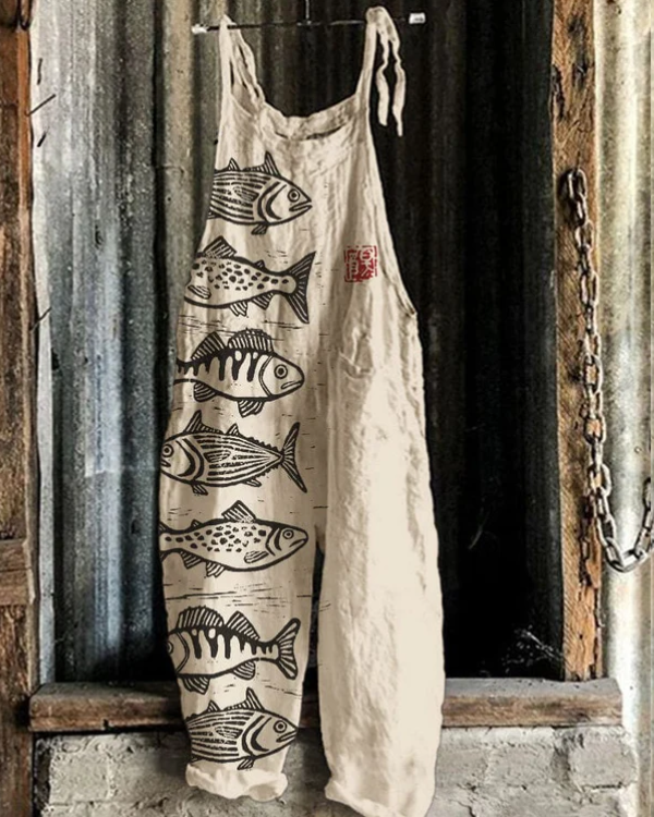 Samantha - Vintage Çiçek Desenli Tulum
