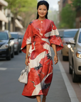Butterfly Print Midi Dress