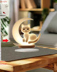 2D Bohem Tarzı Kedi Süsü, ev ve ofis dekoru için ideal hediye.