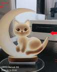 2D Bohem Tarzı Kedi Süsü, ev ve ofis dekoru için ideal hediye.