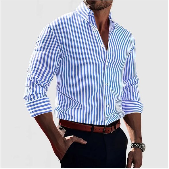 Victor™ - Stylish Striped Dress Shirt
