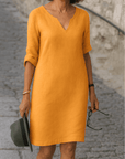 Liana™ | V Yaka Şık Elbise