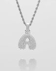 ICY Bubble Letter Initial Necklace