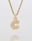 ICY Bubble Letter Initial Necklace