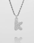 ICY Bubble Letter Initial Necklace