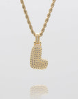 ICY Bubble Letter Initial Necklace