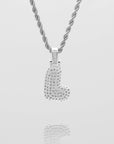 ICY Bubble Letter Initial Necklace