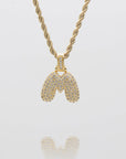 ICY Bubble Letter Initial Necklace