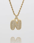 ICY Bubble Letter Initial Necklace