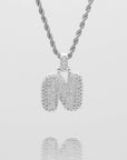 ICY Bubble Letter Initial Necklace