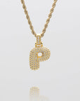 ICY Bubble Letter Initial Necklace