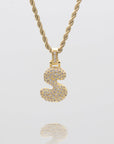 ICY Bubble Letter Initial Necklace