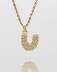 ICY Bubble Letter Initial Necklace
