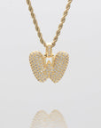 ICY Bubble Letter Initial Necklace