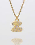 ICY Bubble Letter Initial Necklace