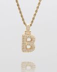 ICY Bubble Letter Initial Necklace