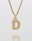 ICY Bubble Letter Initial Necklace