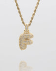 ICY Bubble Letter Initial Necklace