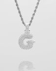 ICY Bubble Letter Initial Necklace