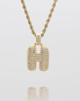 ICY Bubble Letter Initial Necklace