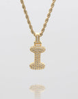 ICY Bubble Letter Initial Necklace