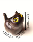 Ahşap El Yapımı Kedi Figürü – Dekoratif & Hediye