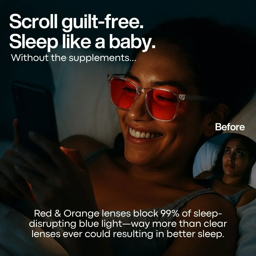 Akış Hali™ Unisex Kırmızı Cam Mavi Işık Gözlüğü