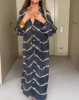 Julia™ | Boho Çizgili Maxi Elbise